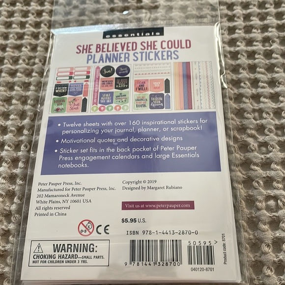 NWT, She Believed She Could Planner Stickers - Picture 2 of 2